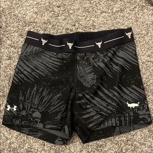 Under Armour Black and Gray Graphic Shorts